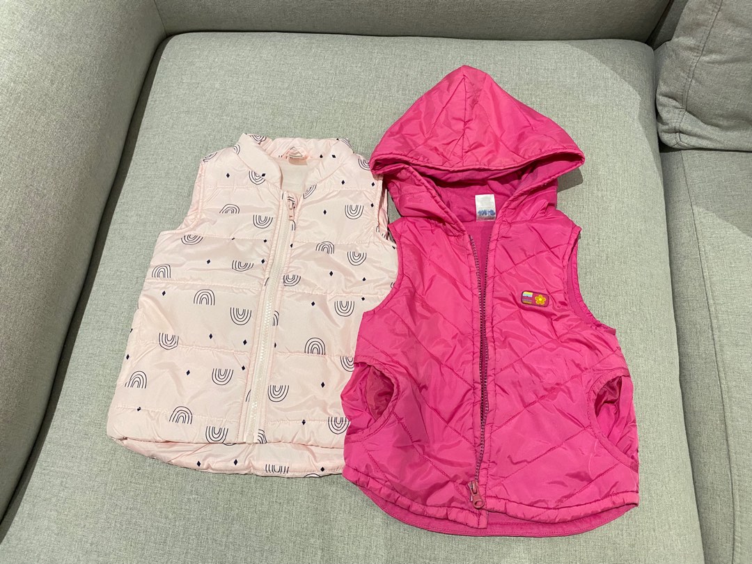 Girls pink 2025 vest