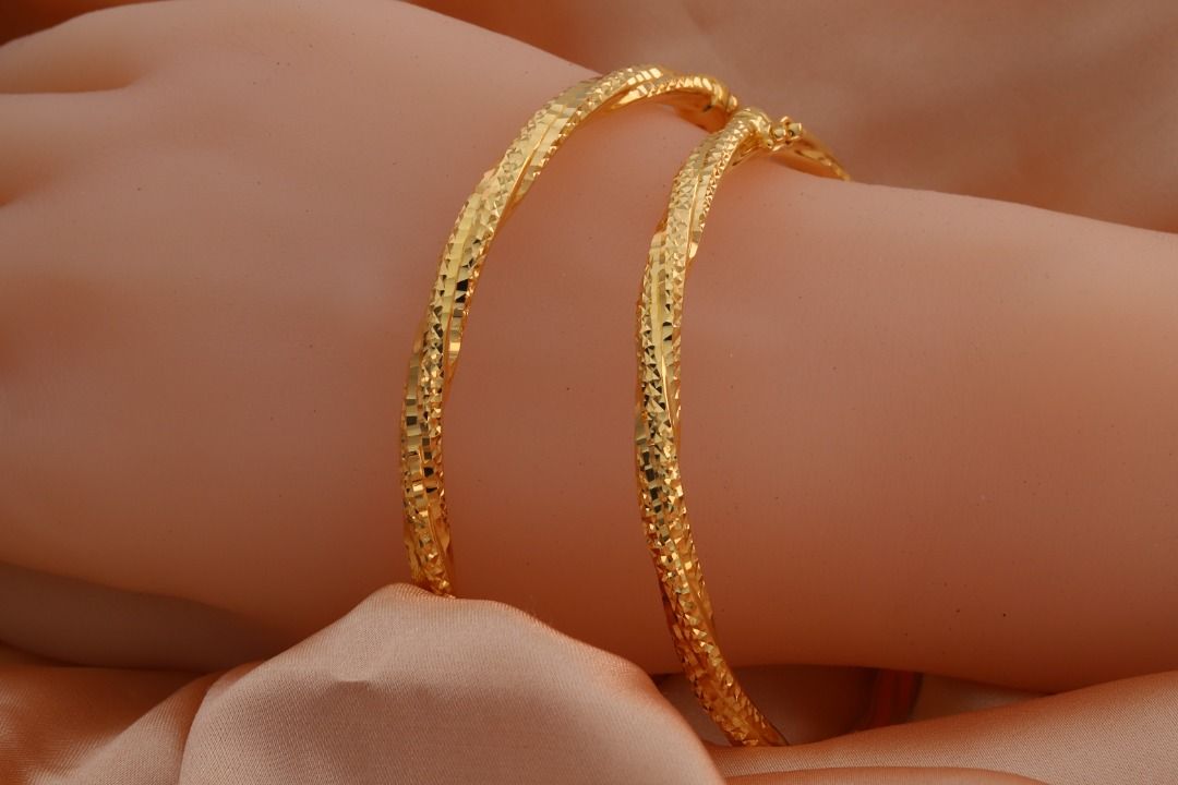 916 Gold Bangle Gold Scale Jewels 3 Women s Fashion Jewelry