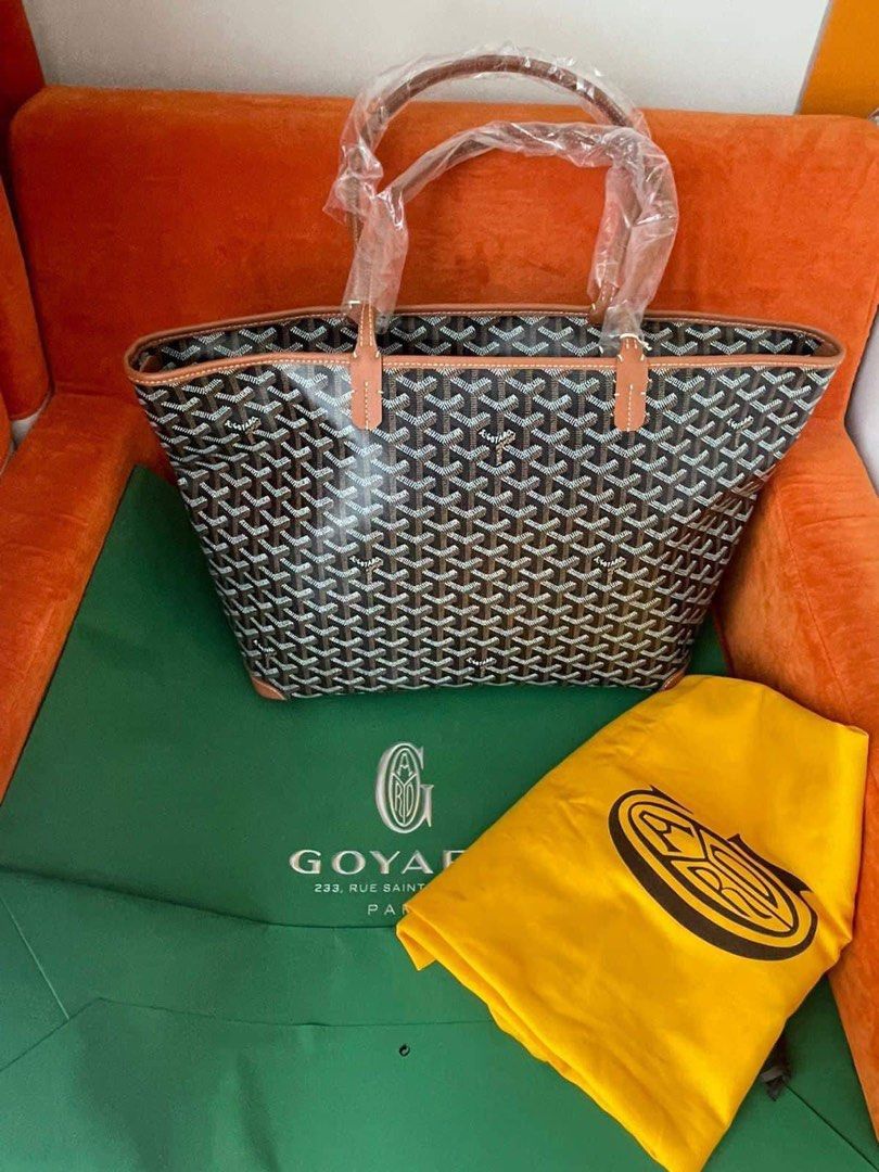 Used Goyard Grey Artois MM Tote Bag