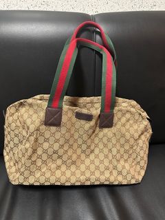 Gucci Duffle Bag Diamond Authentic Travel Bag ✓