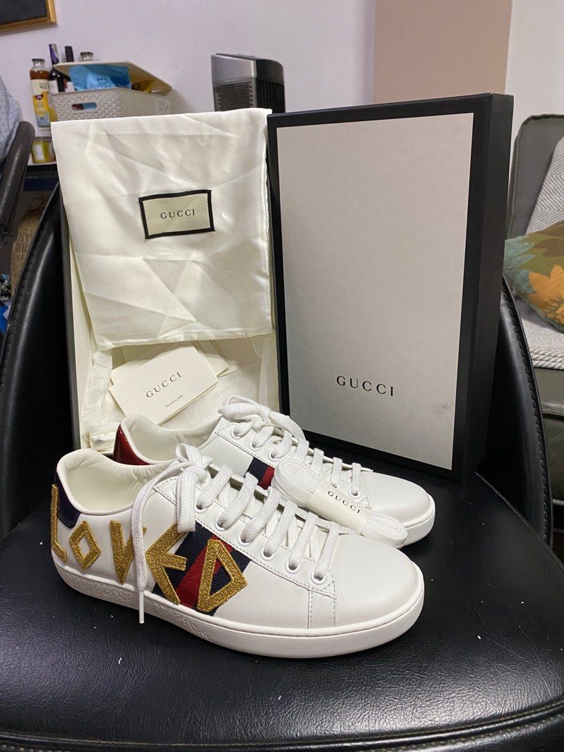 Gucci Ace Loved Sneakers Luxury Sneakers Footwear on Carousell