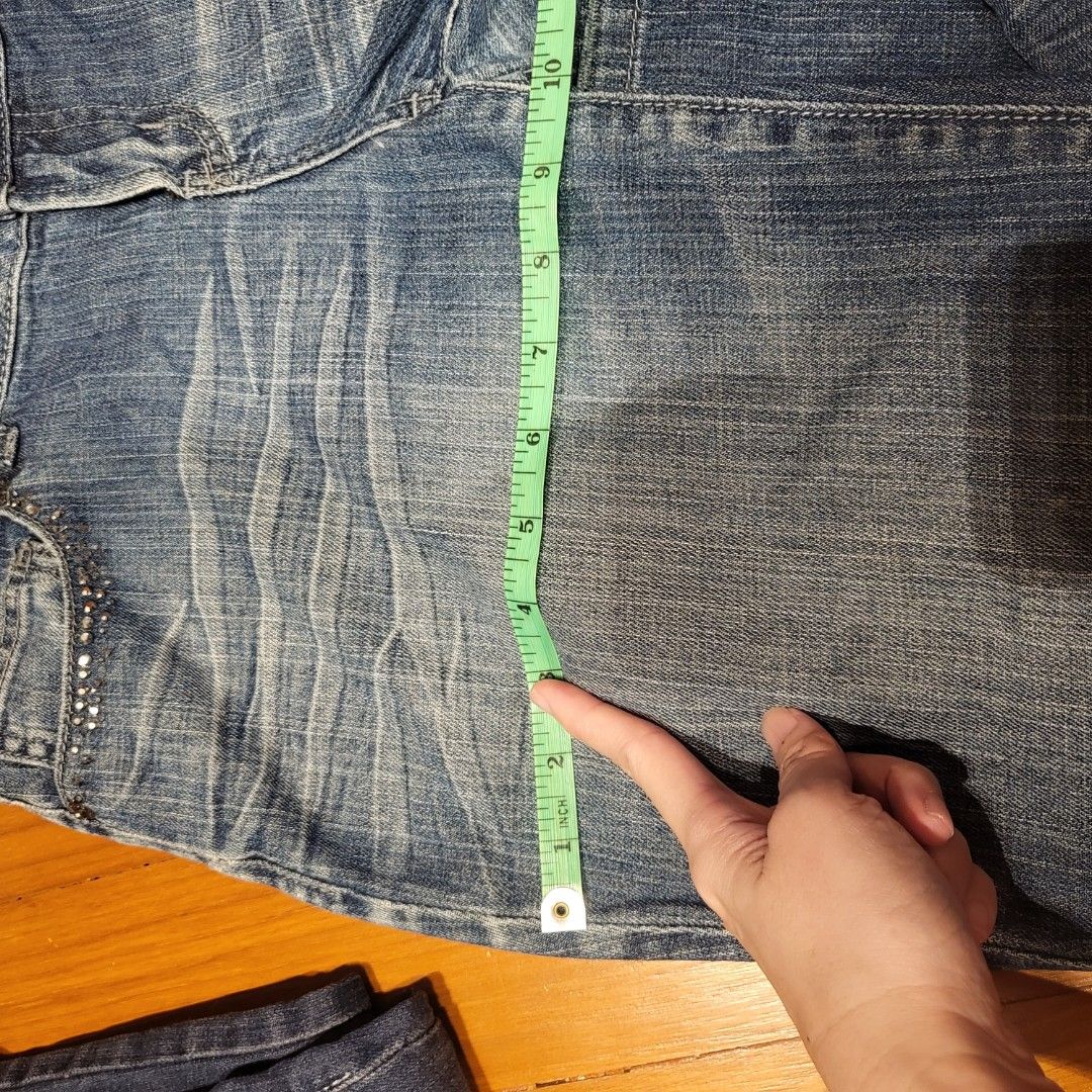 Guess Jeans with Rhinestone glitters authentic low rise hip