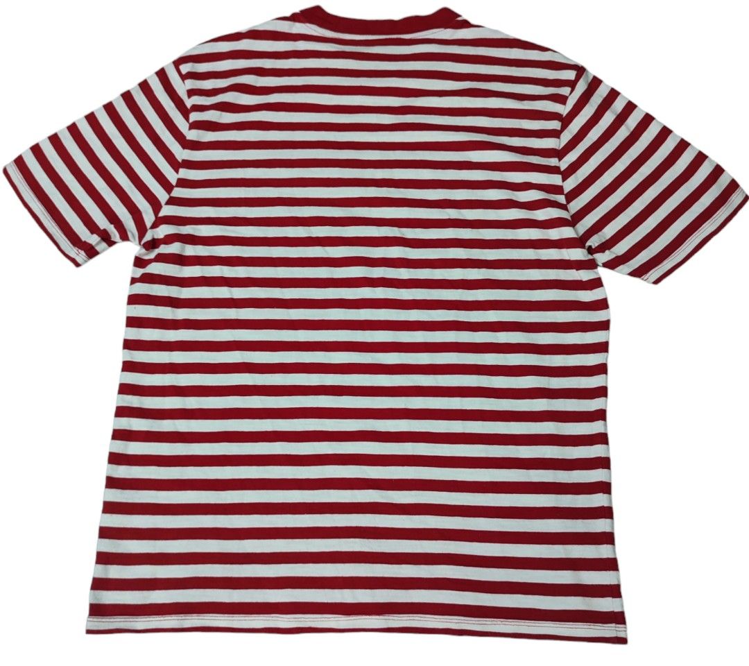 GUESS GUE L p22 ASAP Rocky Red Stripe Vintage Streetwear Men s Fashion Tops Sets Tshirts Polo Shirts on Carousell