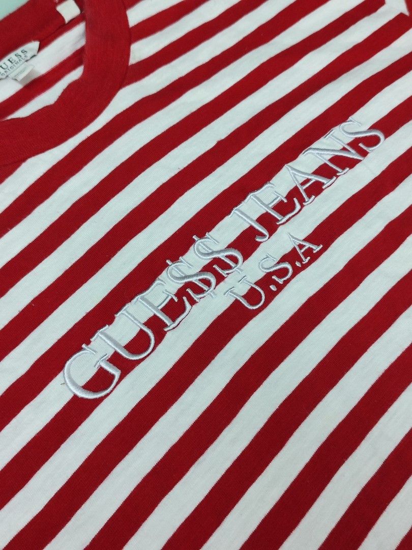 GUESS GUE L p22 ASAP Rocky Red Stripe Vintage Streetwear
