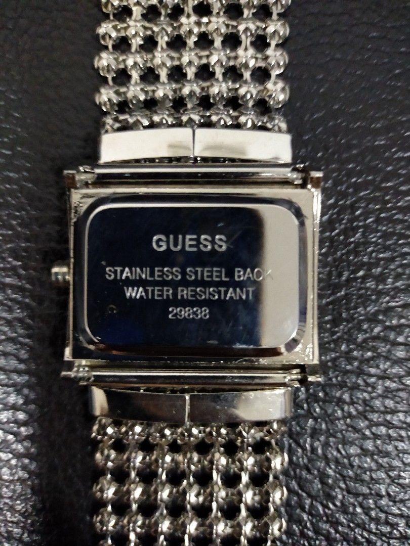 Guess stainless steel back 2025 water resistant