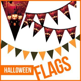 Halloween Banderitas Party Flags
