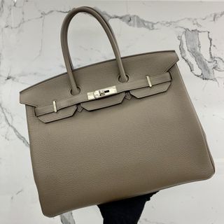 Vintage Hermes 35 Natural Ardennes Birkin With Gold Hardware! Fresh From Spa