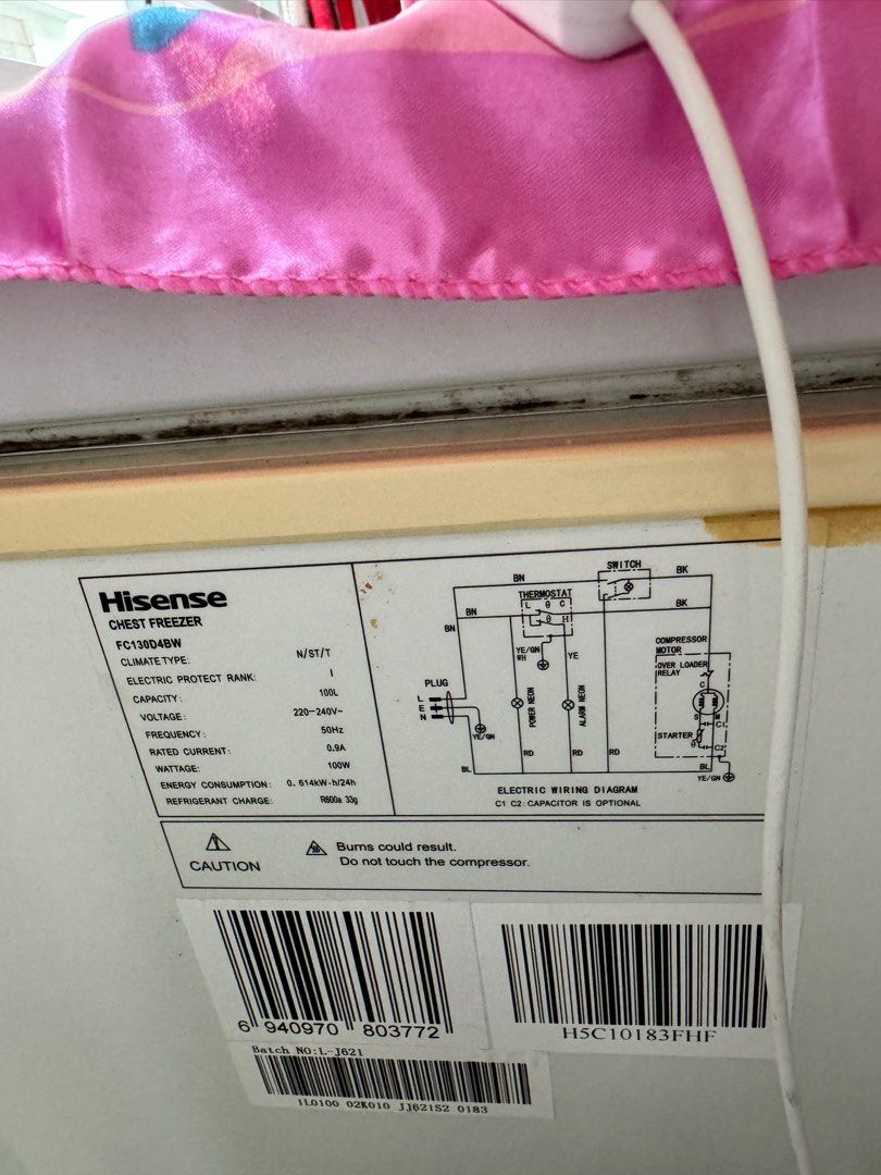 Hisense deep freezer 100L, TV & Home Appliances, Kitchen Appliances