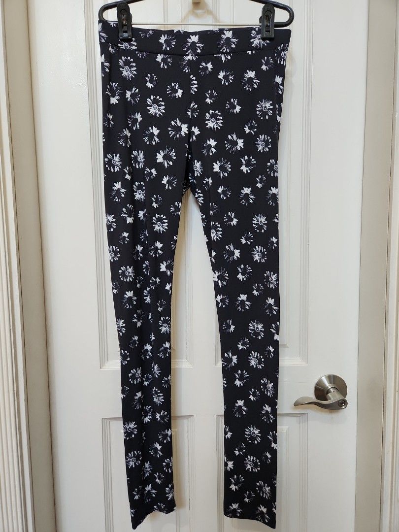H M Daisies Dark Navy Leggings Women s Fashion Bottoms Jeans