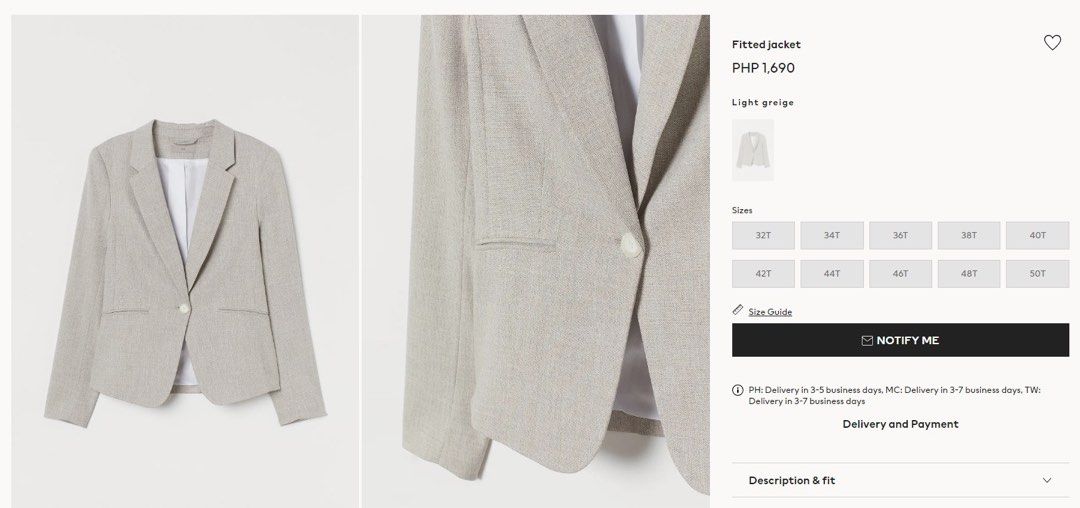 blazer light beige melange