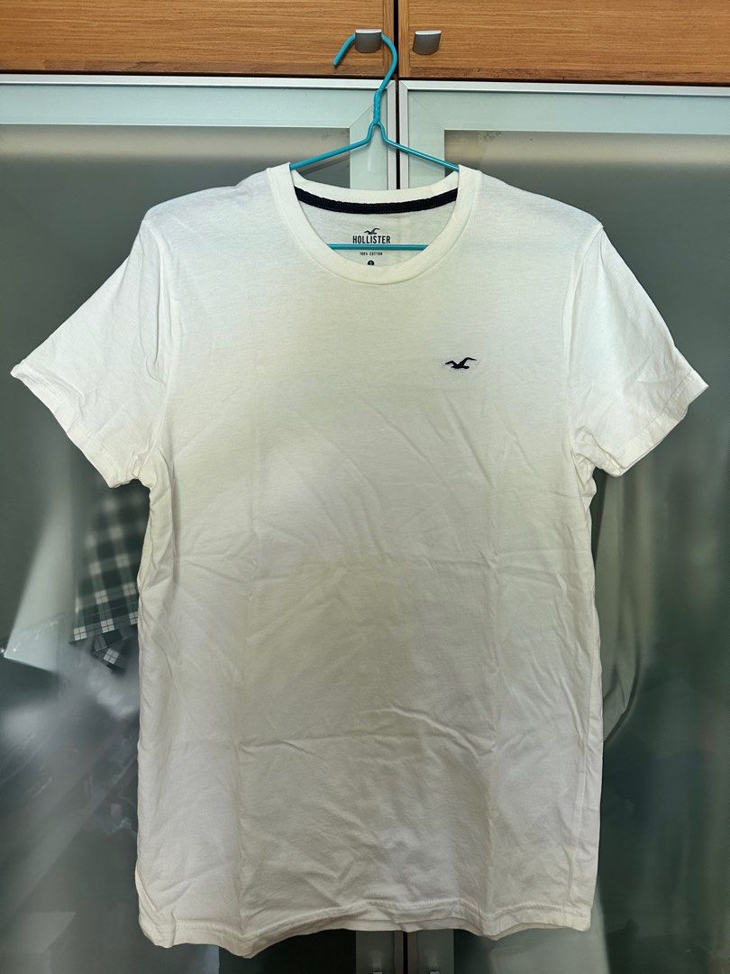 Hollister Tee White S Men s Fashion Tops Sets Tshirts