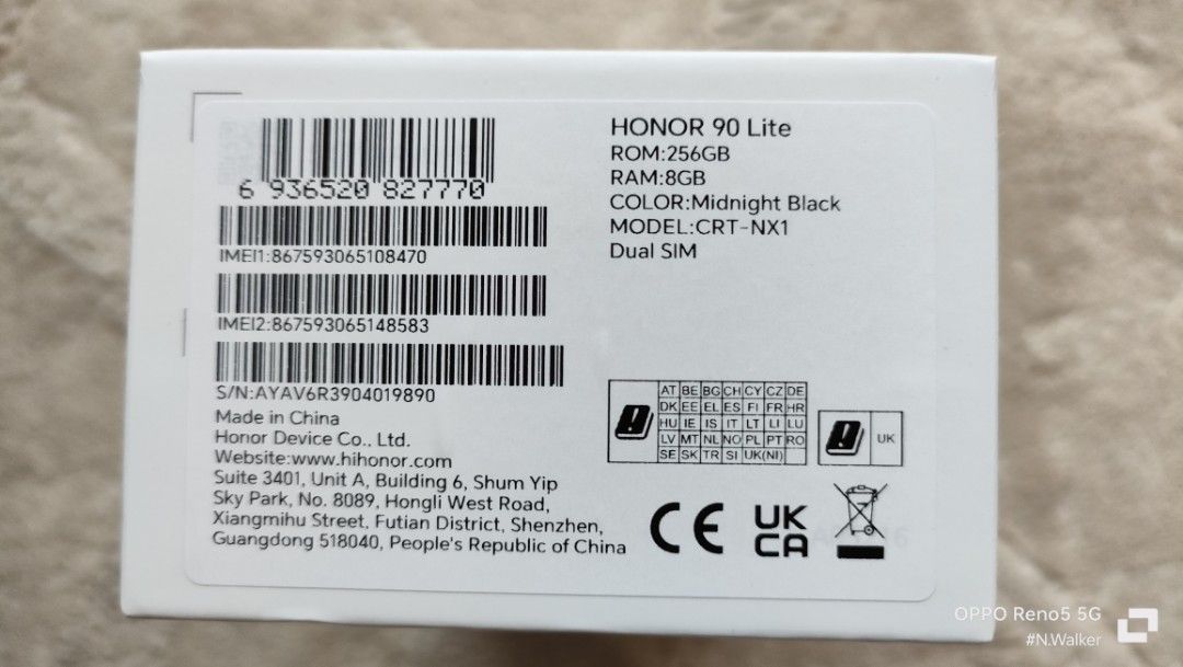 Honor 90 Lite 5G 8GB/256GB Black (Midnight Black) Dual SIM CRT-NX1