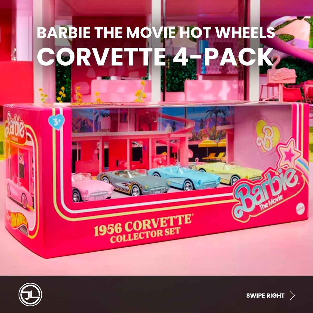 Hot Wheels Collectors Barbie The Movie Hot Wheels Corvette 4Pack