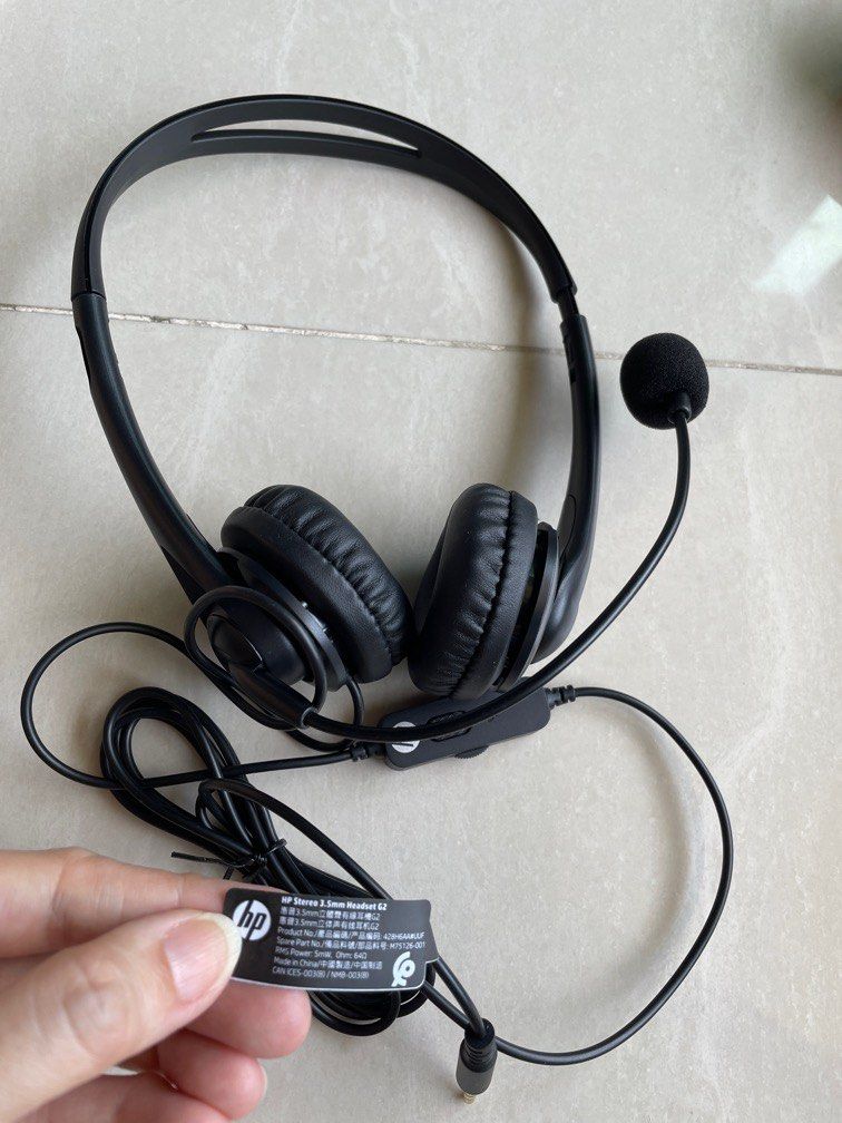 HP G2, headset Headsets on Stereo Headphones 3.5mm & Audio, Carousell