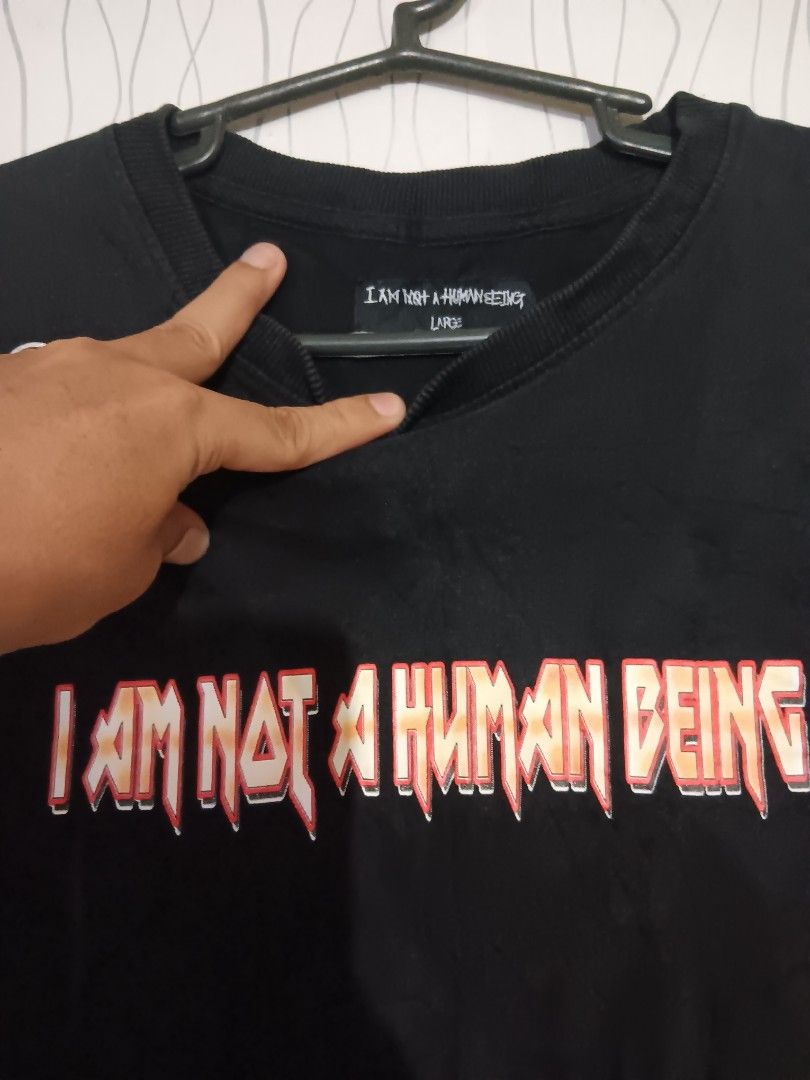 I AM NOT A HUMAN BEING (Category: Tshirts & Polo Shirts ) located in Zamboanga. Submitted by jmthrift (Listing ID 1258924691, Image 2). Description: WIDTH 21 LENGTH 29 GOOD CONDITION 🗣️ REMINDERS: 📍 All items are pre-loved & ukay-ukay. 📍 Issues are declared as much as possible. 📍 Carefully read/see first the details of each item before you avail. 📍 Please manage your expectations. 📍 Payment first policy. 📍 Shipping within the day after pay
