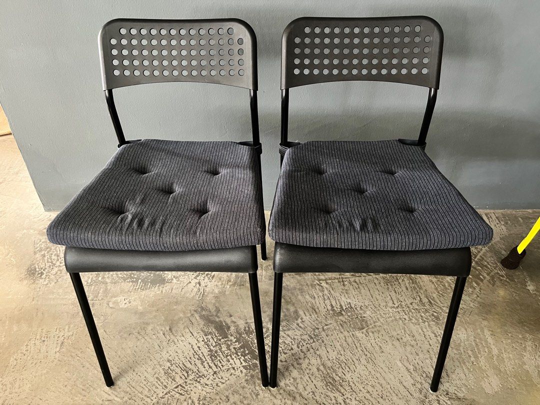 IKEA Adde Chairs with Justina cushions