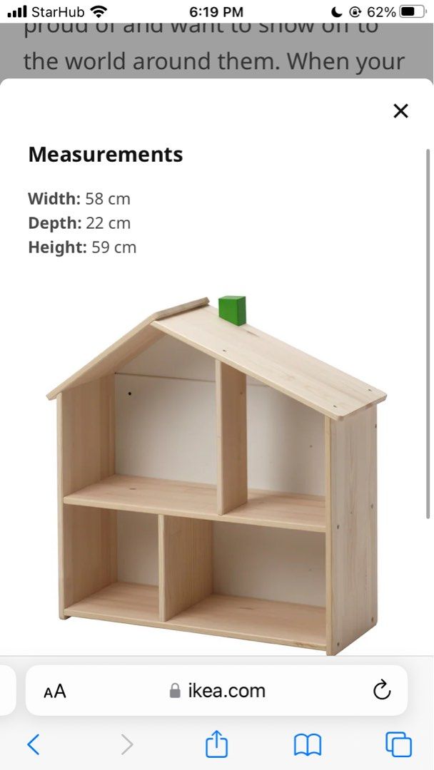 Ikea dolls house top shelf