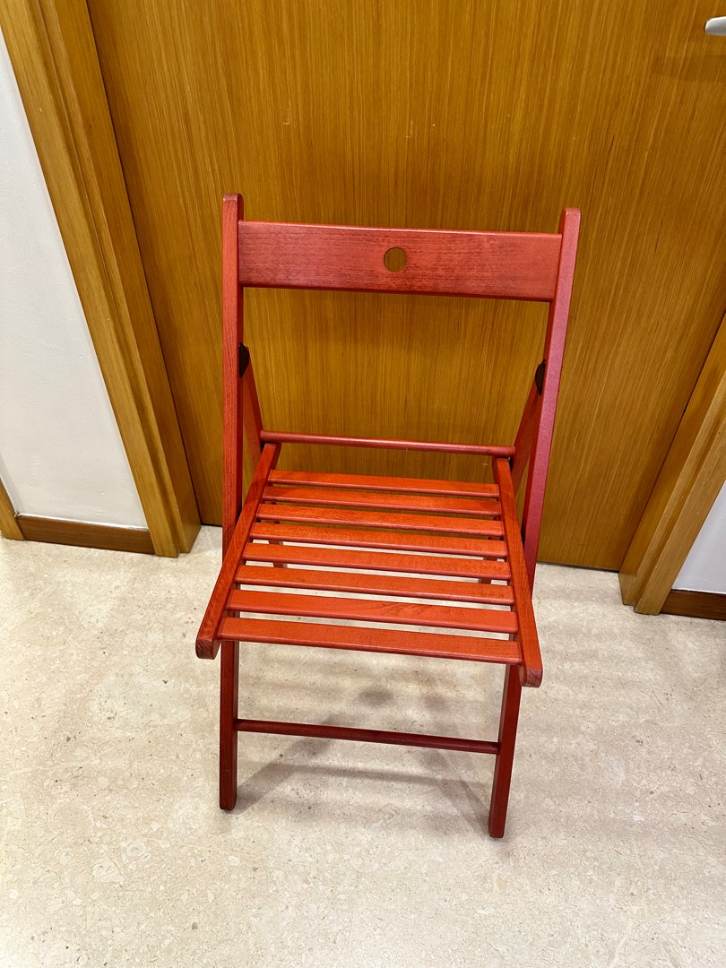 Ikea red cheap folding chair