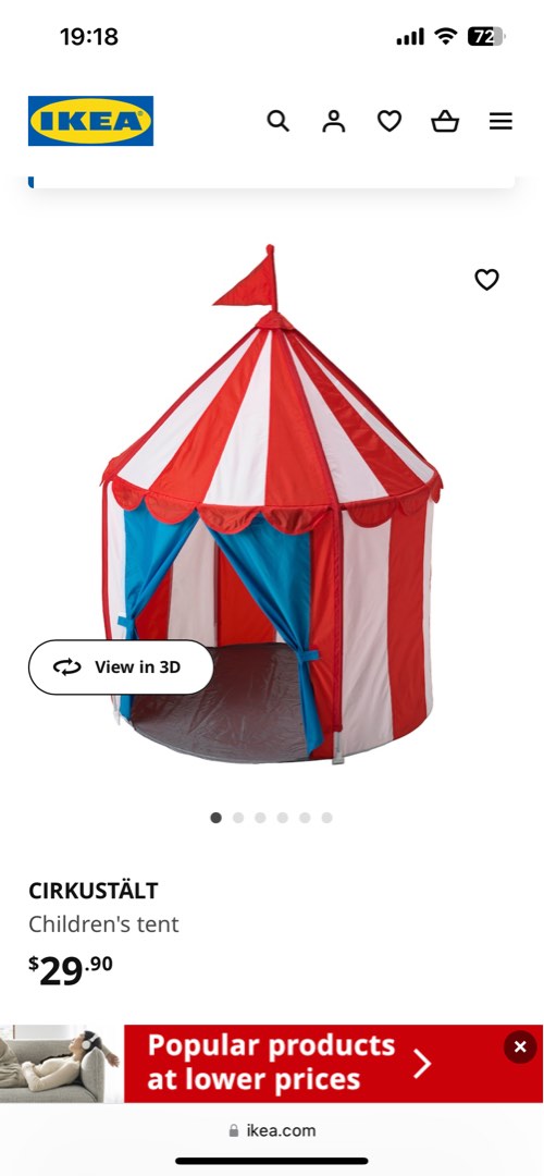 Ikea kids tent, Babies & Kids, Baby Nursery & Kids Furniture, Other