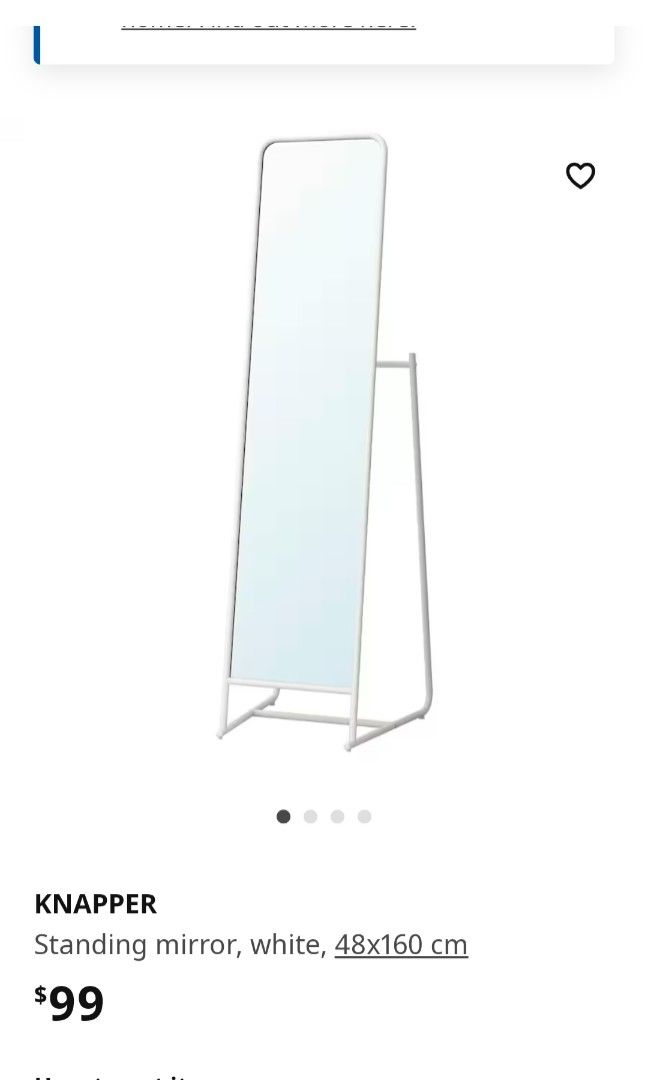Ikea Standing Mirror, Furniture & Home Living, Home Decor, Mirrors on