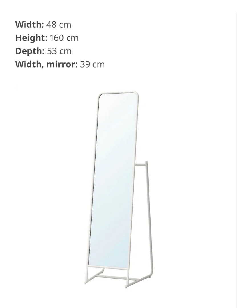 Ikea Standing Mirror, Furniture & Home Living, Home Decor, Mirrors on Carousell
