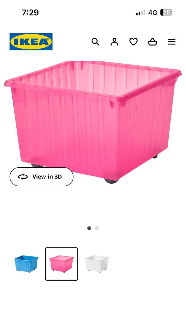 Ikea storage bin/box with lid, Babies & Kids, Baby Nursery & Kids