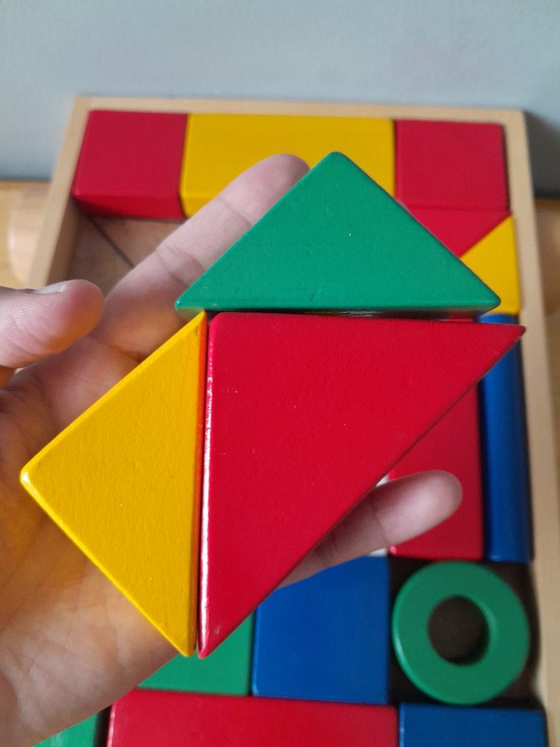 Ikea Wooden Blocks, Hobbies & Toys, Toys & Games on Carousell