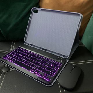 iPad 10th Gen Keyboard Case with Backlight Bluetooth Keyboard  and Mouse