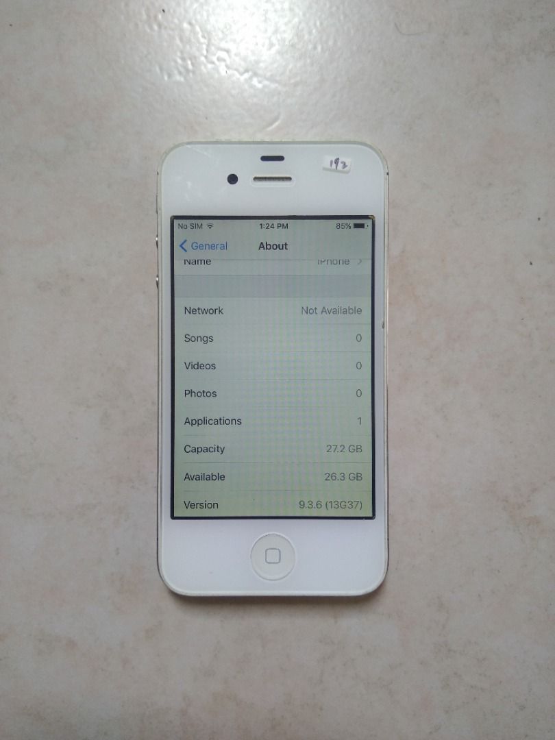 iPhone 4s White 3G Wi Fi Only 32GB A1387 White Mobile
