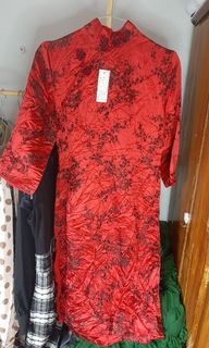 (JKT) Cheongsam Qibao Dress Merah