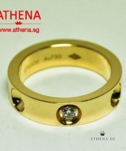 Louis Vuitton Empreinte Ring, Yellow Gold Gold. Size 47