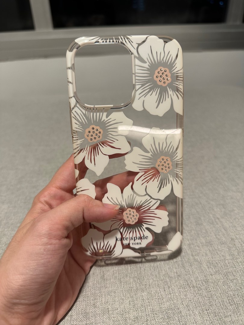 Kate Spade New York Protective Hardshell Case Hollyhock Floral Clear for iPhone 11 Pro Max