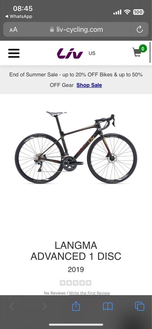 Liv langma best sale advanced disc 2019