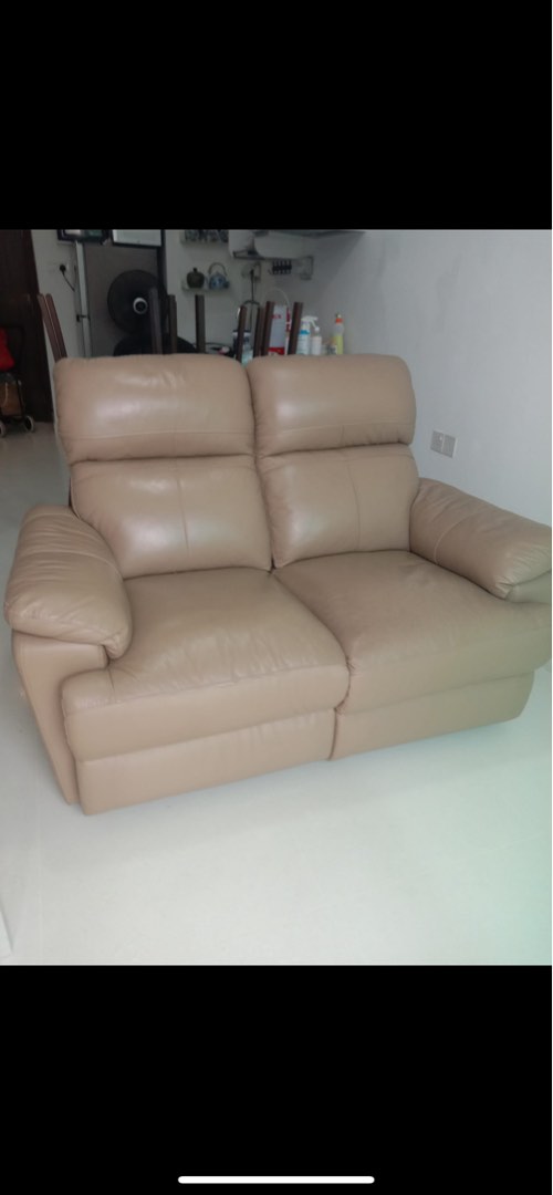 Leather Sofa, Furniture & Home Living, Furniture, Sofas on Carousell