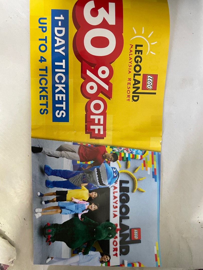 Legoland 30 off voucher, Tickets & Vouchers, Vouchers on Carousell