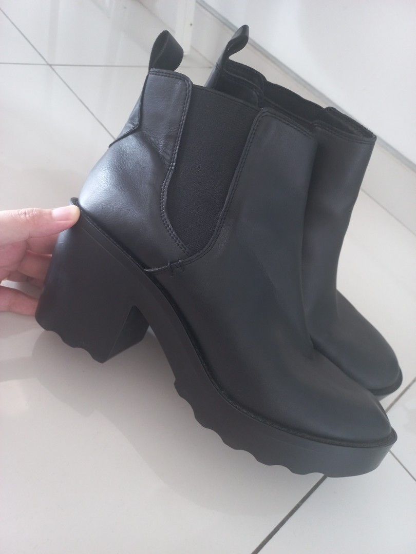 Public desire krissie black chunky boots new arrivals