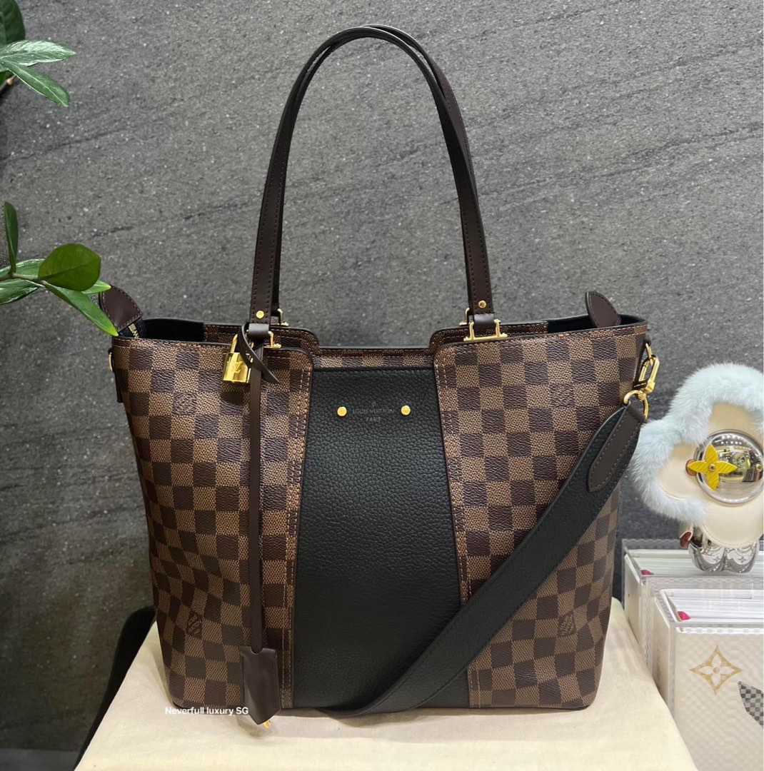 Louis Vuitton Jersey Tote Damier Ebene Noir Bag