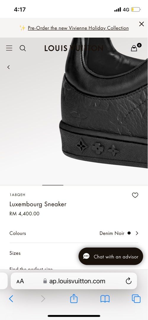 Men's Luxembourg Sneakers Monogram Leather
