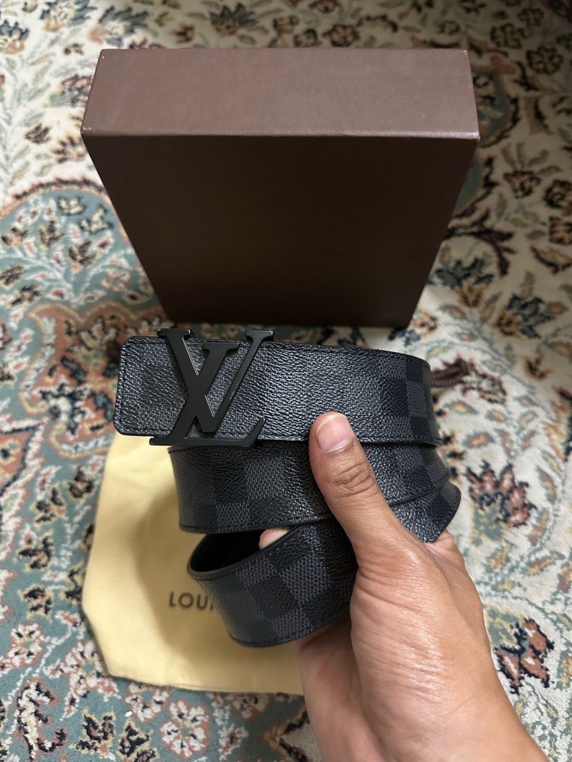 Louis Vuitton Belt Reversible Damier Graphite 40 mm Black Gray