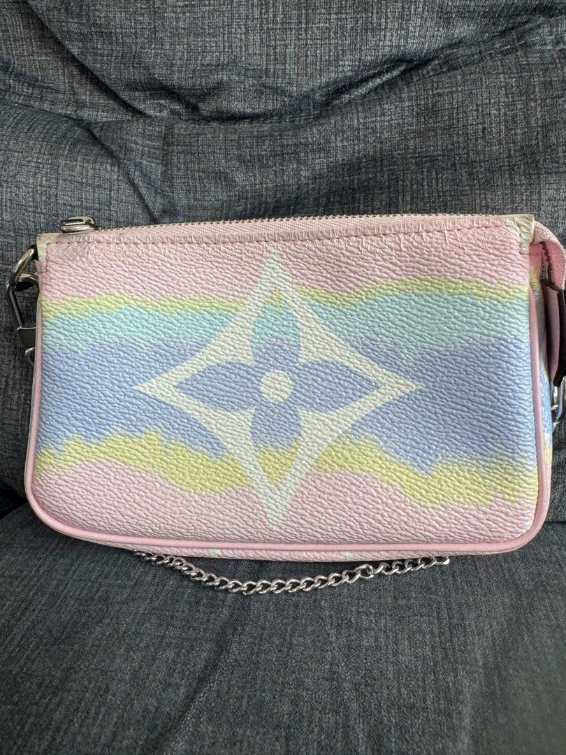 Louis Vuitton, Bags, Pink Louis Vuitton Monogram Escale Mini Pochette  Accessoires Bag