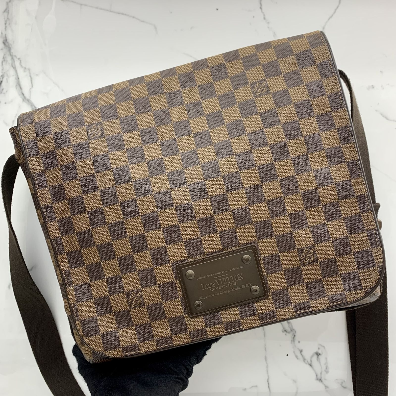 Louis Vuitton Damier Ebene Brooklyn PM, Luxury, Bags & Wallets on