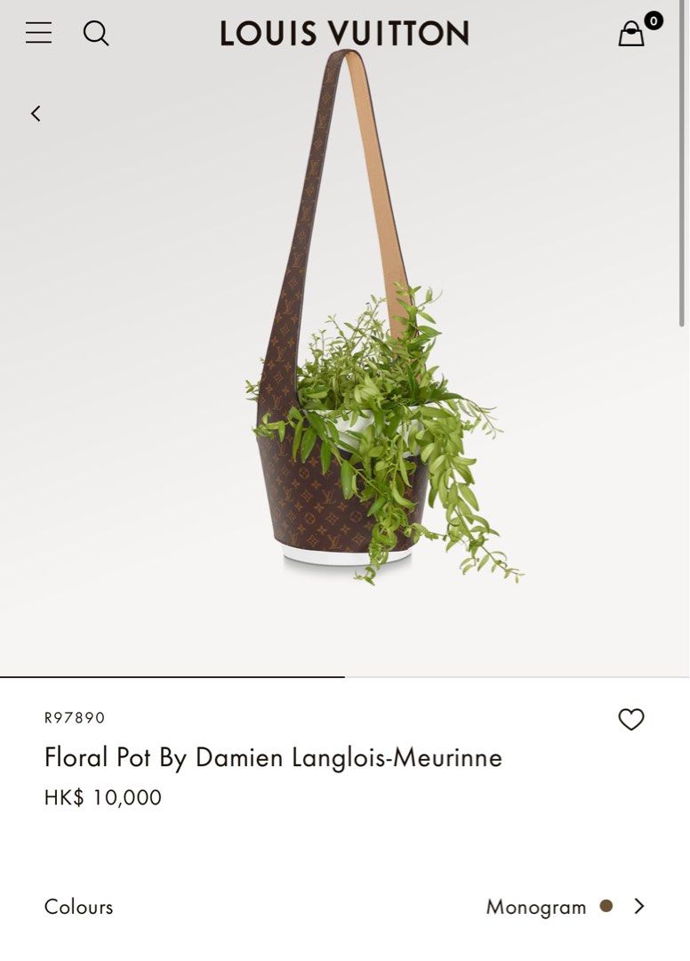 Floral Pot By Damien Langlois-Meurinne Monogram - Objets Nomades