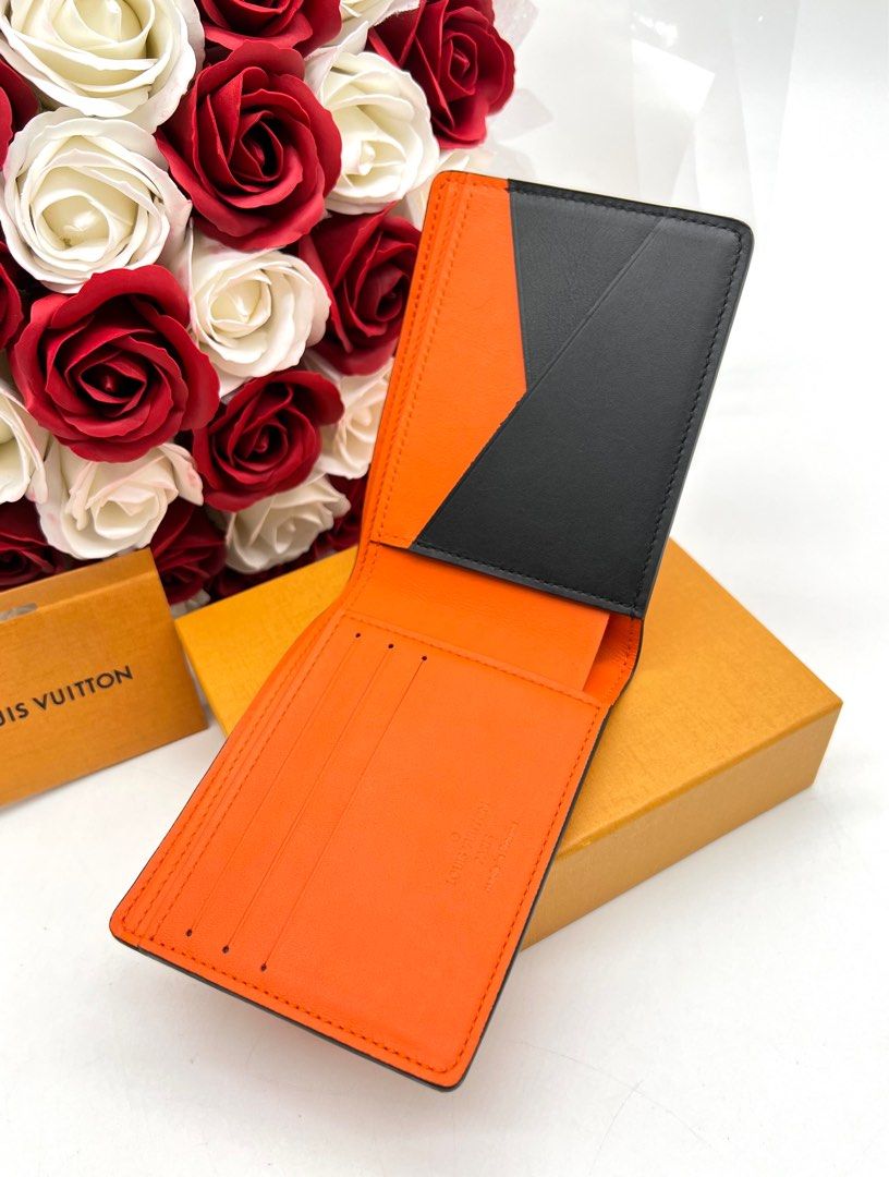 Louis Vuitton Orange Damier Infini Leather Slender Wallet