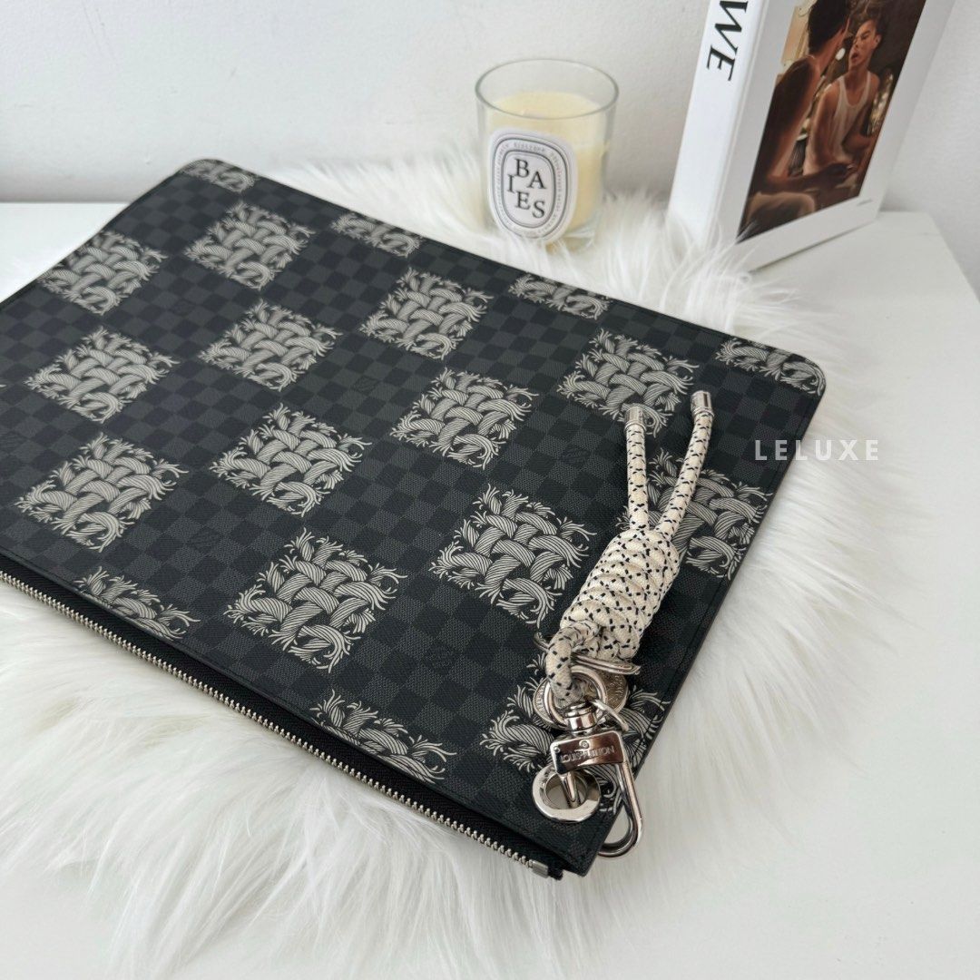 LOUIS VUITTON CHRISTOPHER NEMETH JOUR POCHETTE GM IN DAMIER