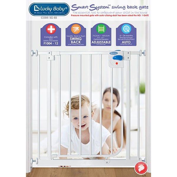 Lucky Baby Safety Swing Gate (BNIB), Babies & Kids, Baby Nursery & Kids