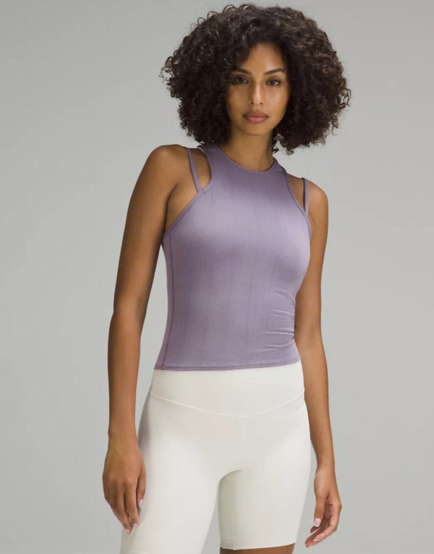 Modal-Silk Blend Tie-Front Yoga Tank Top