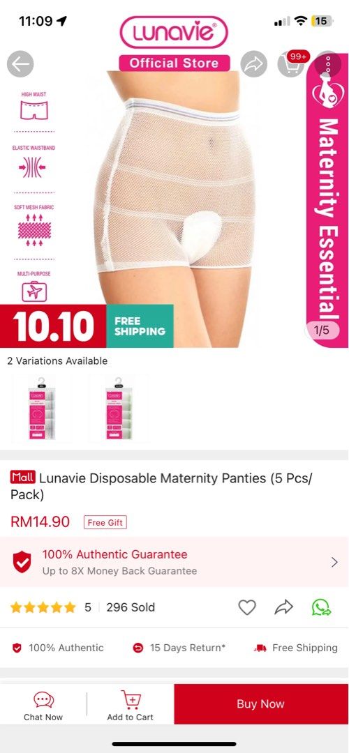 Lunavie maternity disposable panties/brief, Babies & Kids, Maternity Care  on Carousell