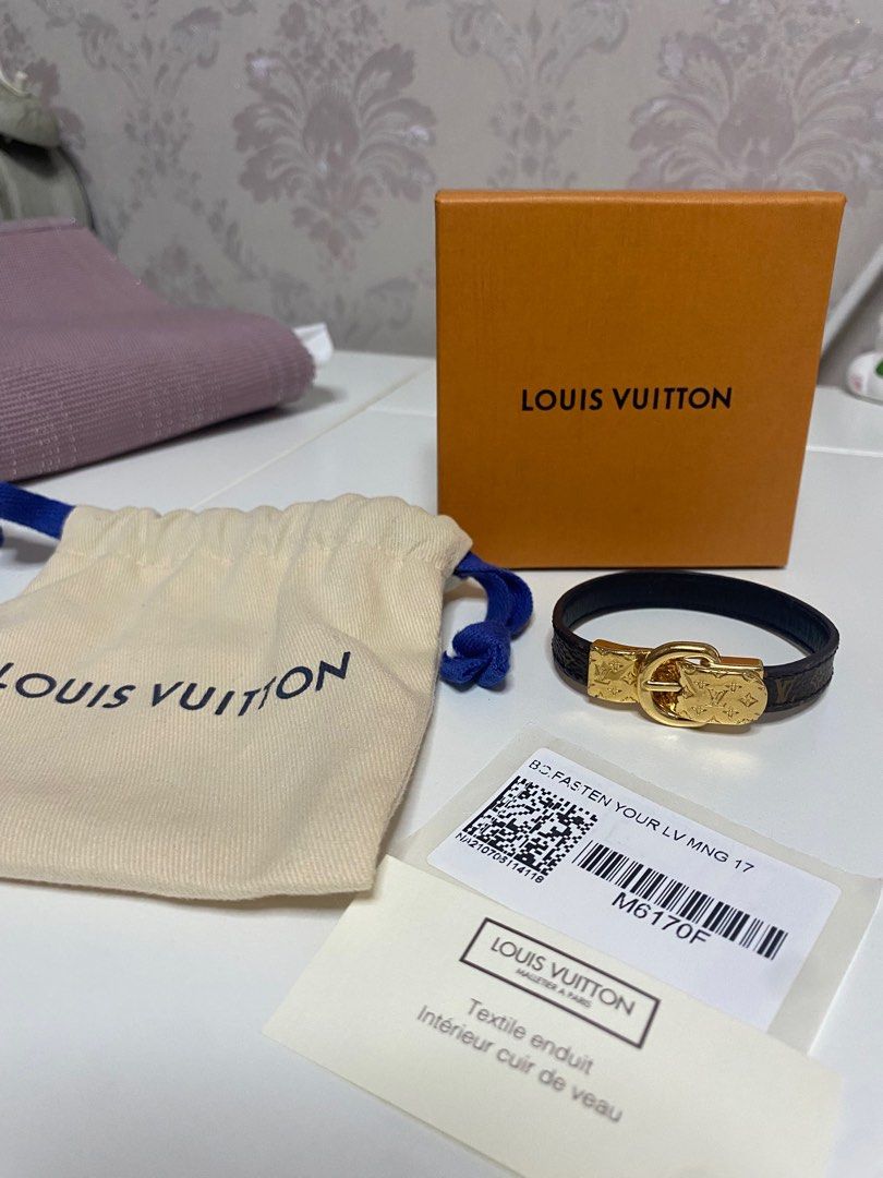 Louis Vuitton MONOGRAM Fasten Your Lv Bracelet (M6170E, M6170F)