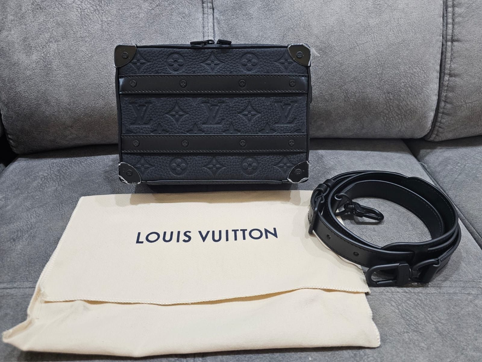 LV Taurillon Leather Mini Soft Trunk Bag White M61117