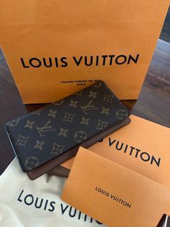 Louis Vuitton LV Brazza wallet Nigo collection Brown Leather ref